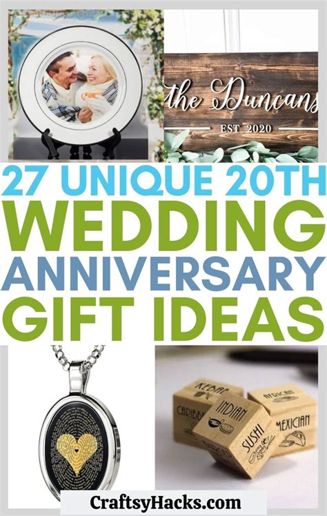 unique 20th wedding anniversary gifts for husband